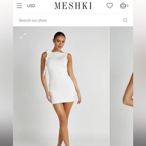 Meshki Brontë Backless Rose Mini Dress
